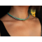 Choker aur dama cu cristale 2 mm, inchidere aur 14k, colier aur si miyuki, coliere aur si pietre naturale, colier summer festival