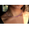Choker aur dama cu cristale 2 mm, inchidere aur 14k, colier aur si miyuki, coliere aur si pietre naturale, colier summer festival