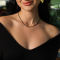 Colier Pietre Naturale și Închidere Aur 14K, colier spinel 2 mm, colier inchizatoare aur cu pietre ntaturale