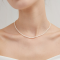 Colier aur 14k cu perle de cultura, colier perle naturale de cultura 4 mm cu inchidere de aur 14k, colier de aur la baza gatului cu perle cultura, 14 gr