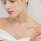 Colier aur 14k cu perle de cultura, colier perle naturale de cultura 4 mm cu inchidere de aur 14k, colier de aur la baza gatului cu perle cultura, 14 gr